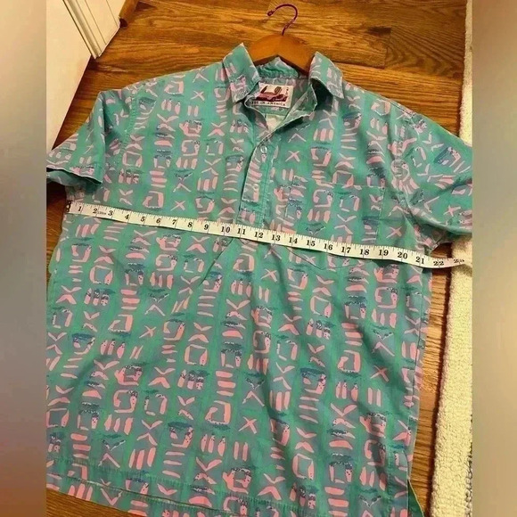 Chubbies The Nutter Pullover Shirt Men Small Surfer Hawaiian Blue Quarter Button - Picture 10 of 10